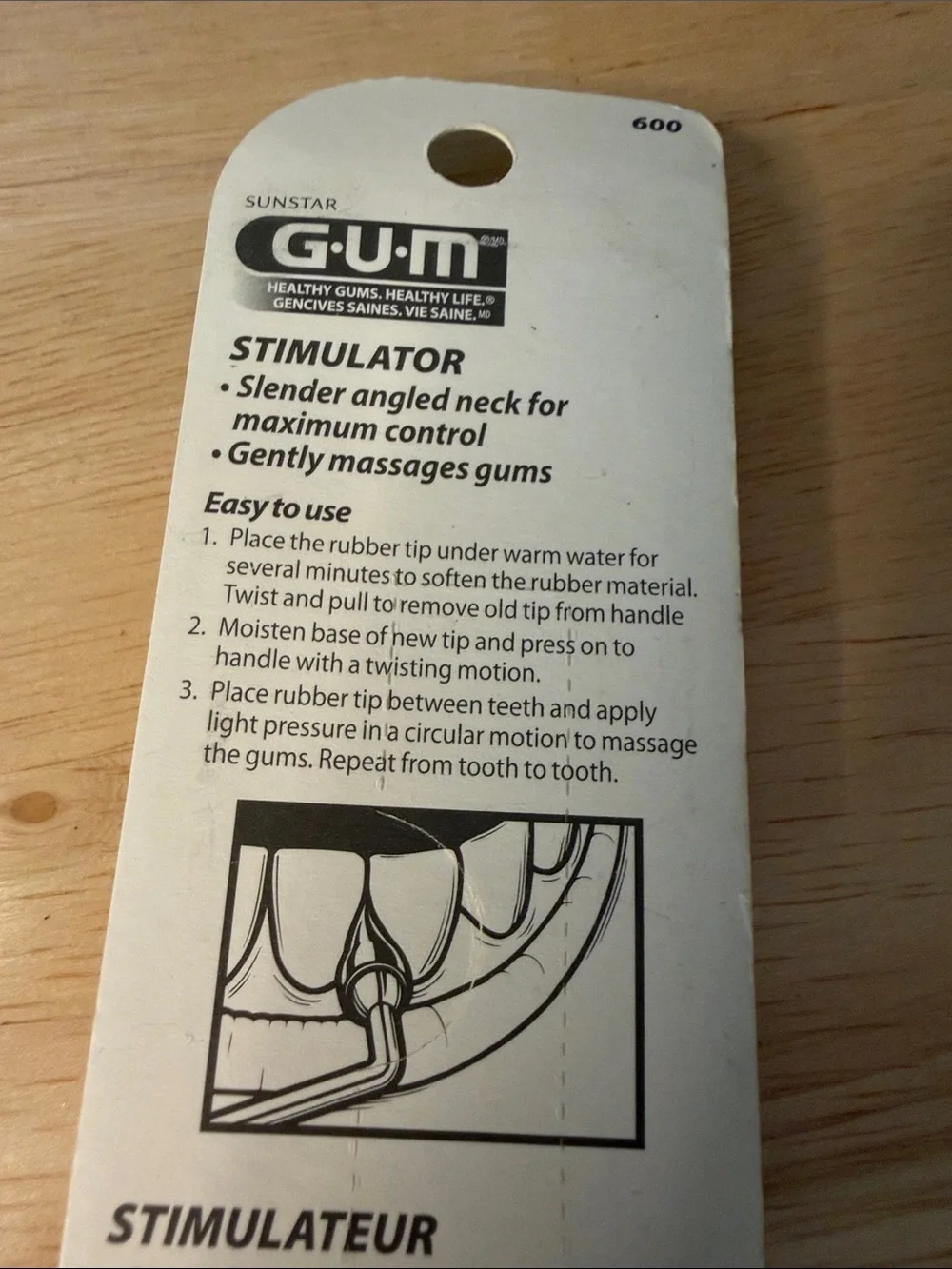 GUM Gold Gum Stimulator with Pink Tip — Oral Care Tool